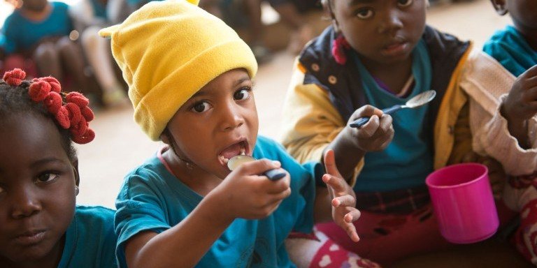 Image for the entry: Warm lunch for children